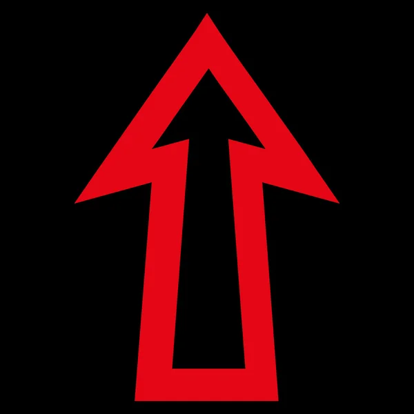 Freccia su sottile linea icona vettoriale — Vettoriale Stock