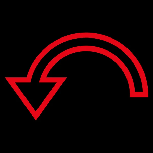 Gire el icono del vector del contorno izquierdo — Vector de stock