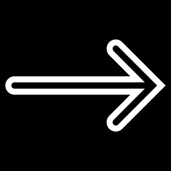 Šipka vpravo tenká linie vektorové ikony — Stockový vektor