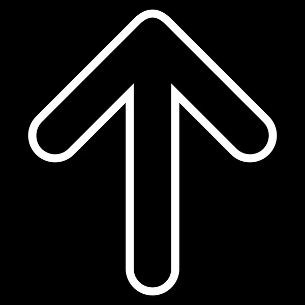 Arrow Up Contour Icône vectorielle arrondie — Image vectorielle