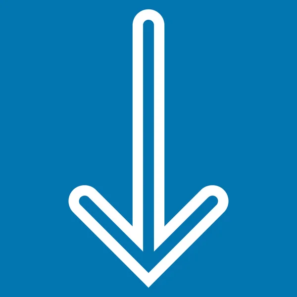 Flecha hacia abajo línea delgada Vector icono — Archivo Imágenes Vectoriales