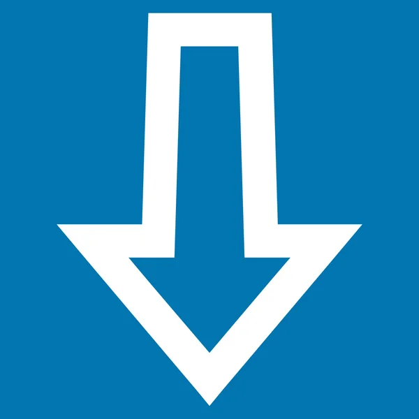 Šipka dolů tenká linie vektorové ikony — Stockový vektor