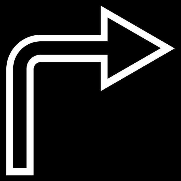 Otočit doprava tenká linie vektorové ikony — Stockový vektor