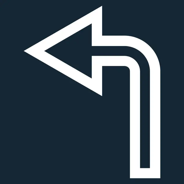Sväng vänster Stroke vektor Icon — Stock vektor