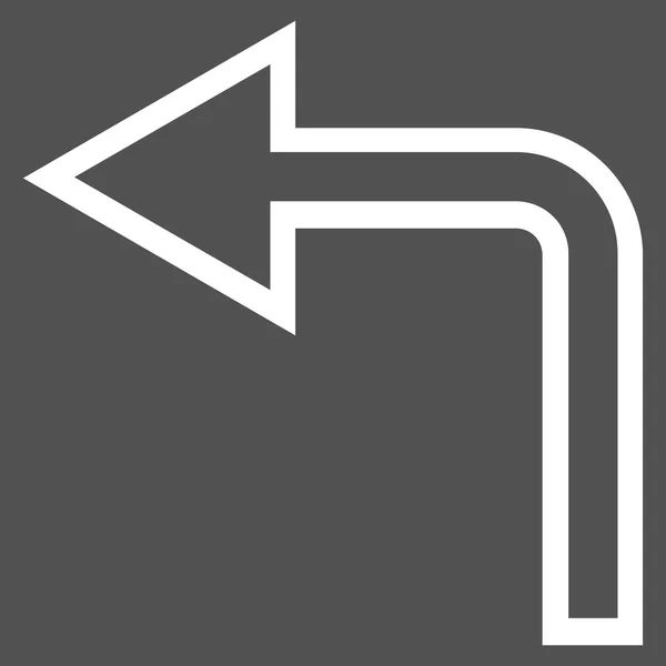 Gire a la izquierda línea delgada Vector icono — Vector de stock