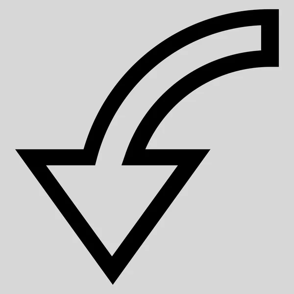 Icône de vecteur de contour gauche rotative — Image vectorielle