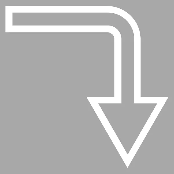 Thin Line Vektor-Symbol herunterdrehen — Stockvektor