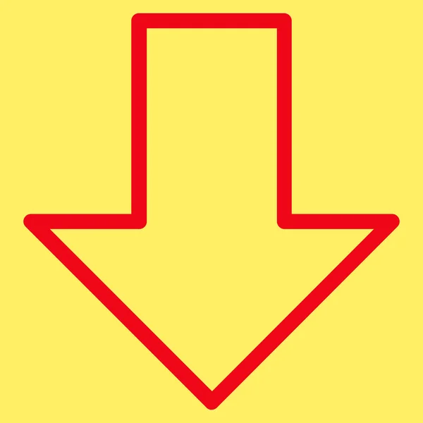 Flecha abajo golpe Vector icono — Archivo Imágenes Vectoriales