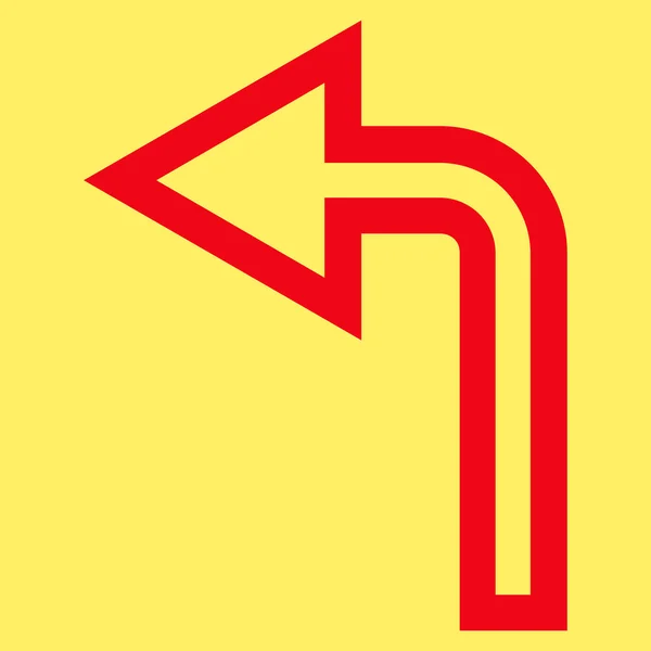 Gira a sinistra sottile linea icona vettoriale — Vettoriale Stock