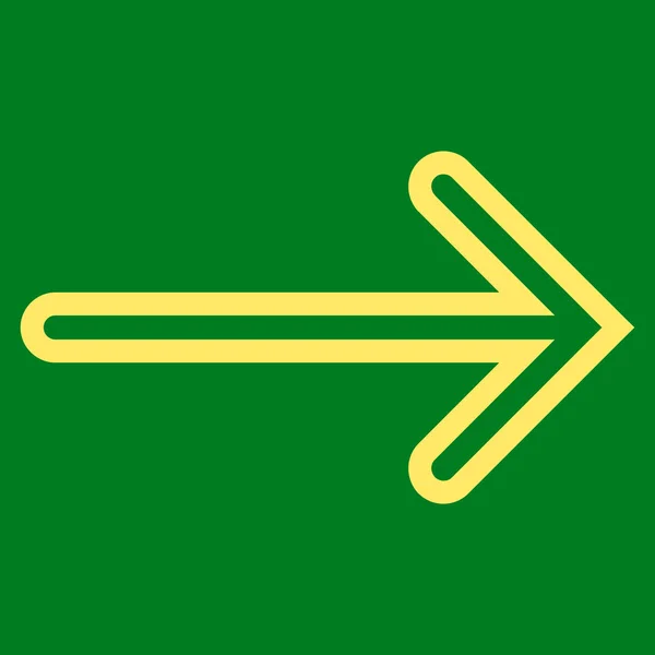 Pfeil rechts Konturvektorsymbol — Stockvektor