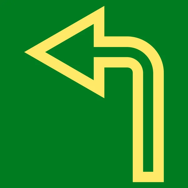 Linksabbieger Vektor-Symbol — Stockvektor