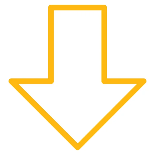 Icono de Vector de contorno de flecha hacia abajo — Vector de stock