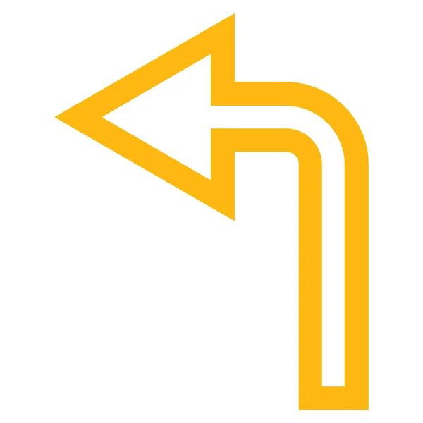 Sväng vänster disposition vektor Icon — Stock vektor