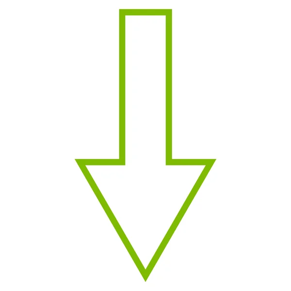 Flecha abajo golpe Vector icono — Archivo Imágenes Vectoriales