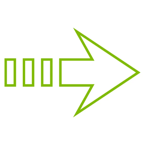 Vektor-Symbol für die rechte dünne Linie senden — Stockvektor