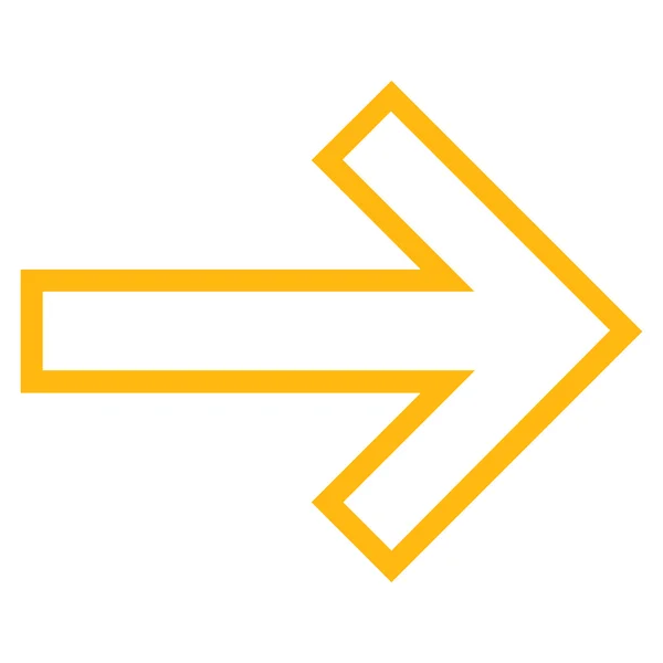 Arrow Right Contour Vector Icon — Stock Vector