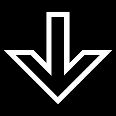 Kontur vektör simgesi aşağı ok