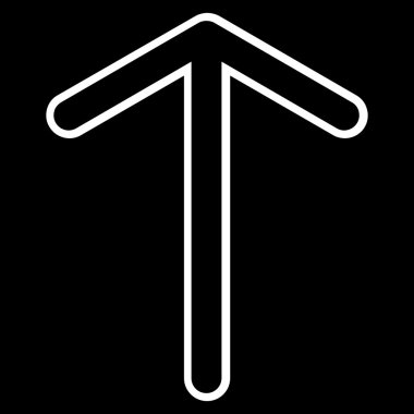 İnce çizgi vektör simge yukarı ok