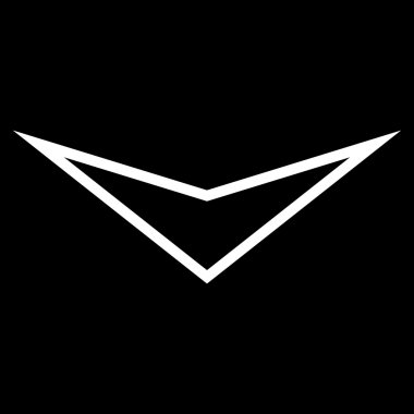 Kontur vektör simgesi aşağı ok ucu