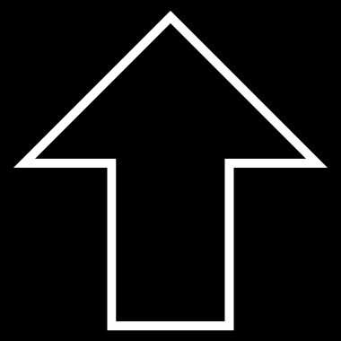 Kontur vektör simge yukarı ok