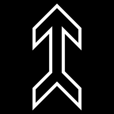 İnce çizgi vektör simge yukarı ok