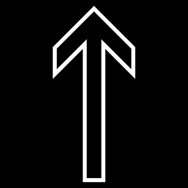 Kontur vektör simge yukarı ok