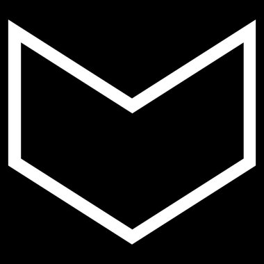 İnce çizgi vektör simgesi aşağı ok ucu