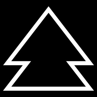 Yön yukarı kontur vektör simgesi