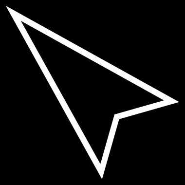 İşaretçi yaptı yukarı ince çizgi vektör simgesi