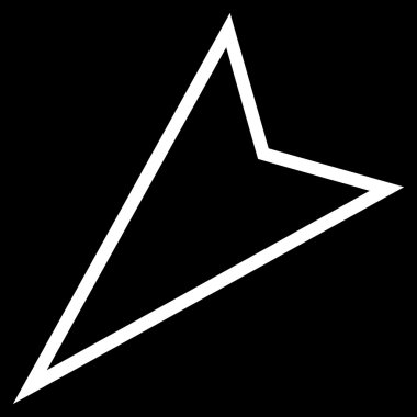 İşaretçi ince çizgi vektör simgesi yaptı