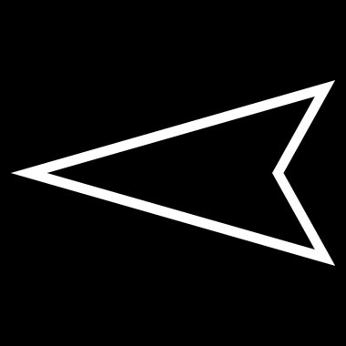 İşaretçi sol ince çizgi vektör simgesi