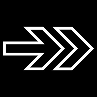 Yön şu ince çizgi vektör simgesi