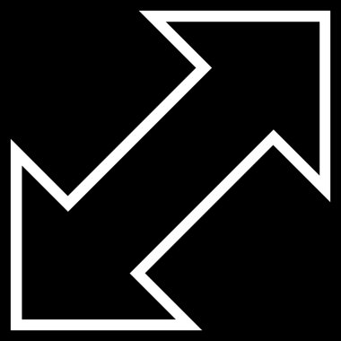 Exchange çapraz anahat vektör simgesi