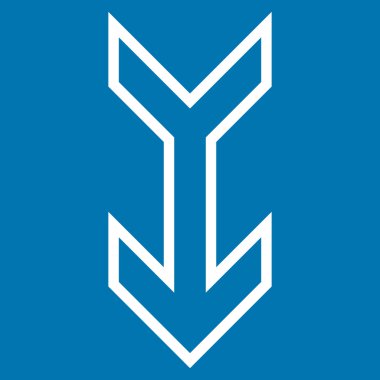 Anahat vektör simgesi aşağı ok