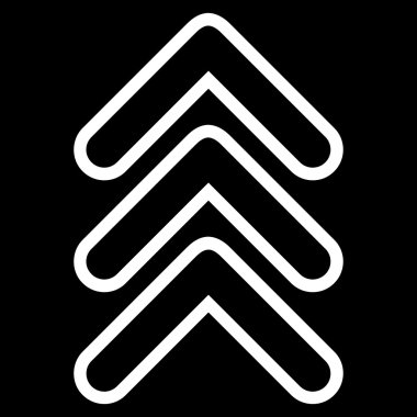 İşaretçi kontur vektör simge kadar üçlü