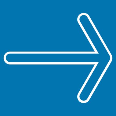 Ok sağ anahat vektör simgesi