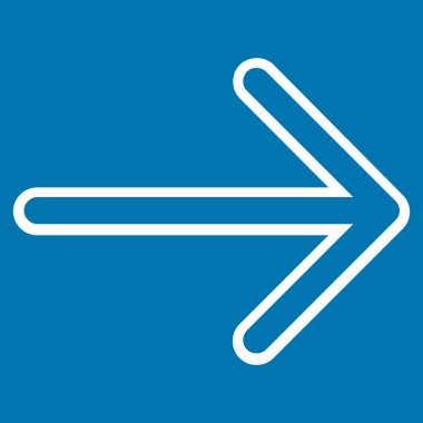 Ok şu ince çizgi vektör simgesi