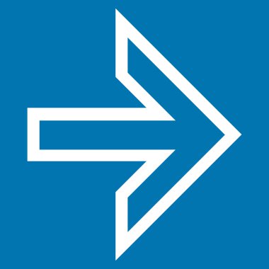 Ok sağ kontur vektör simgesi