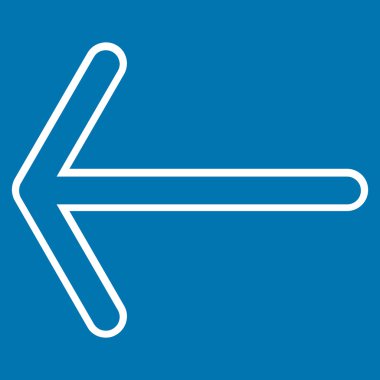 Ok sol kontur vektör simgesi