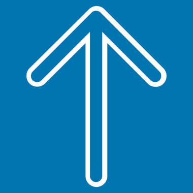 İnce çizgi vektör simge yukarı ok