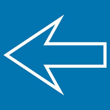 Ok sol kontur vektör simgesi