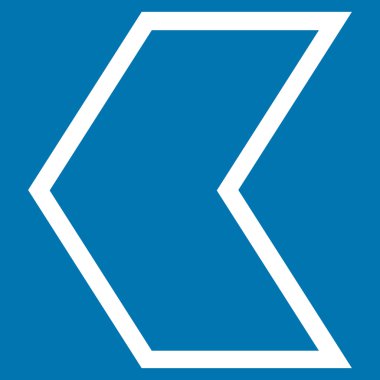 Ok ucu sol kontur vektör simgesi