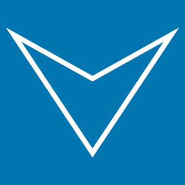 İnce çizgi vektör simgesi aşağı ok ucu