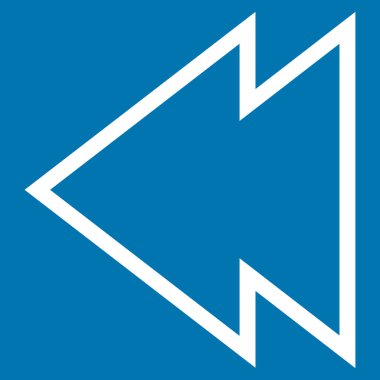 Yön sol ince çizgi vektör simgesi