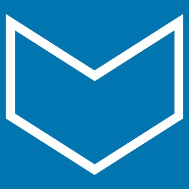 Anahat vektör simgesi aşağı ok ucu