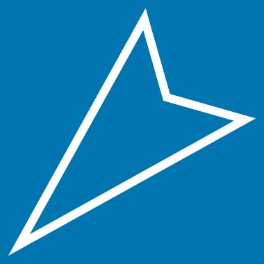 İşaretçi kontur vektör simgesi yaptı