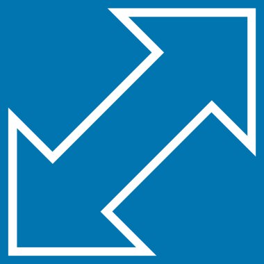 Exchange çapraz anahat vektör simgesi