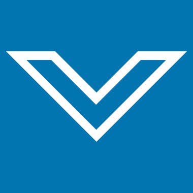 Kontur vektör simgesi aşağı ok ucu