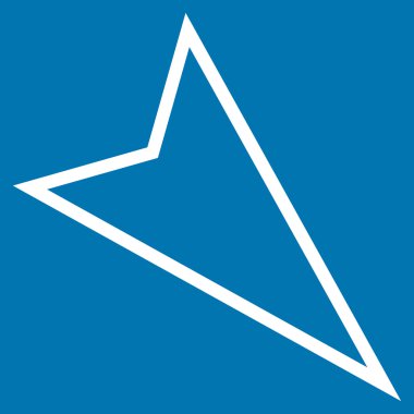 İşaretçiyi sağ aşağı inme vektör simgesi