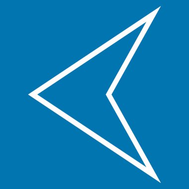 Ok ucu sol ince çizgi vektör simgesi